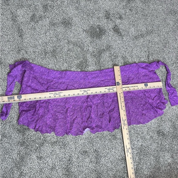 VIX by Paula Hermanny Vibrant Purple Swim Sarong Sassy skirt Swimsuit coverup M - Picture 7 of 16